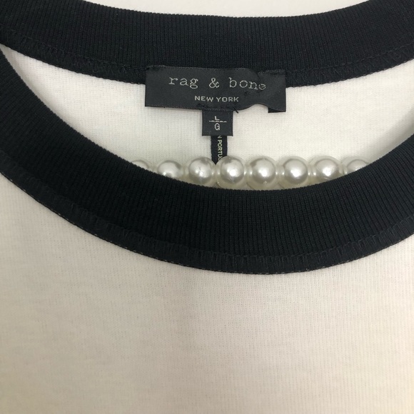 🤑MOVING SALE! Rag and Bone Sam Stripe-Trim Jersey Shift Dress - Picture 6 of 8